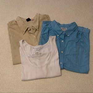 👕👚2 Sleeveless Button Tops with Tank 2XL 22W